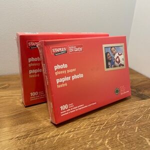 Photo Glossy Paper 4x6 Sheets 100 Count Staples – NEW IN BOX x2